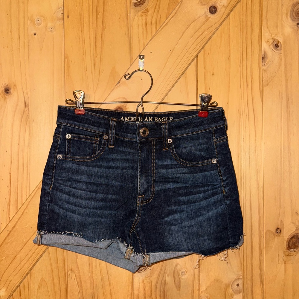 American Eagle Outfitters Women's Deep Indigo Jean Shorts